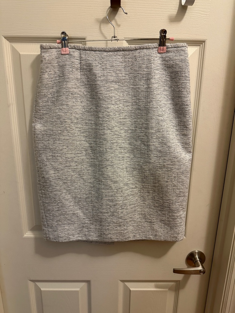 Calvin Klein Heathered Light Gray Pencil Skirt
